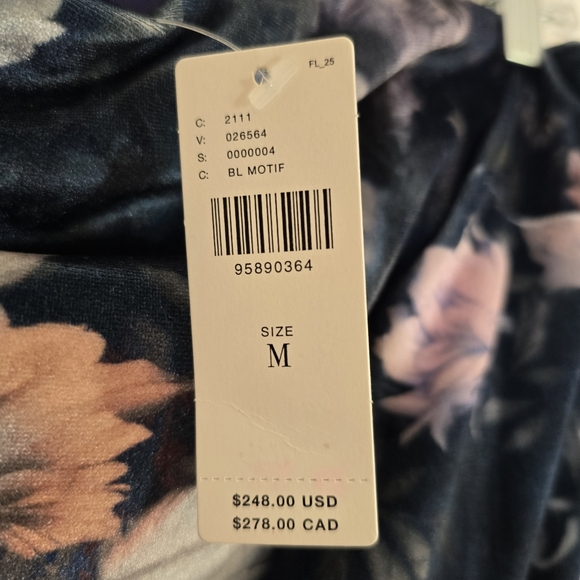 NWT Anthropologie BHLDN Luella Strapless Velvet Maxi Dress Blue Floral Medium - Picture 9 of 10